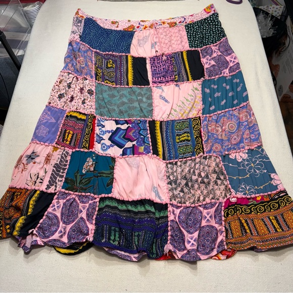 Patchwork Multicolor Skirt by Ana & Kate - Size Large - Picture 2 of 13